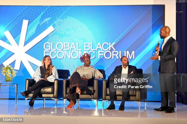Vice President of Partnerships & Engagement at Google, Inc and former co-president of The Recording Academy, Caroline Wanga, CEO of Essence, Marion...