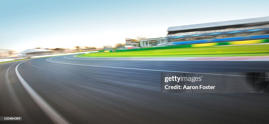 Fast Racetrack Fast Race Track Corner High-Res Stock Photo - Getty Images