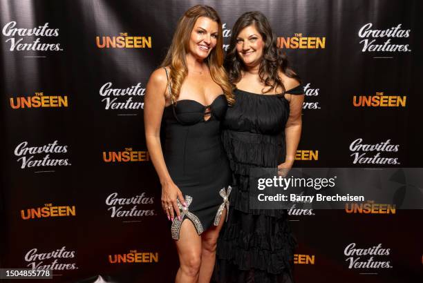 Erin Tulley and Jennifer Karum attend the Chicago premiere of “The Unseen” at AMC River East Theater on June 29, 2023 in Chicago, Illinois.