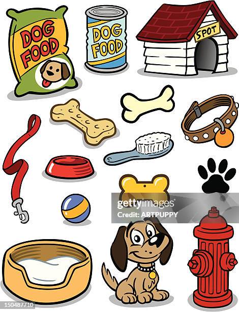 puppy stuff - animal brush stock illustrations