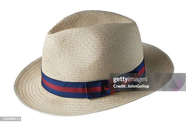 panama-hut - strohhut freisteller stock-fotos und bilder