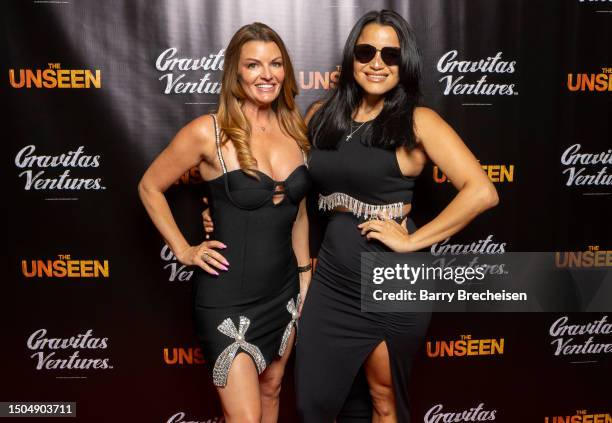 Erin Tulley and GG Guerrero on the red carpet for the Chicago premiere of “The Unseen” at AMC River East Theater on June 29, 2023 in Chicago,...