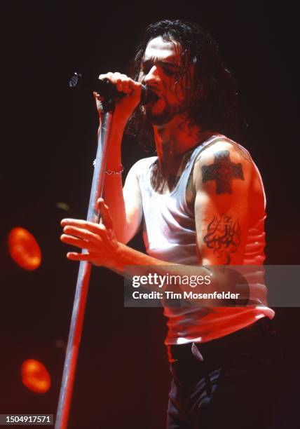 Dave Gahan of Depeche Mode performs at San Jose Arena on November 12, 1993 in San Jose, California.