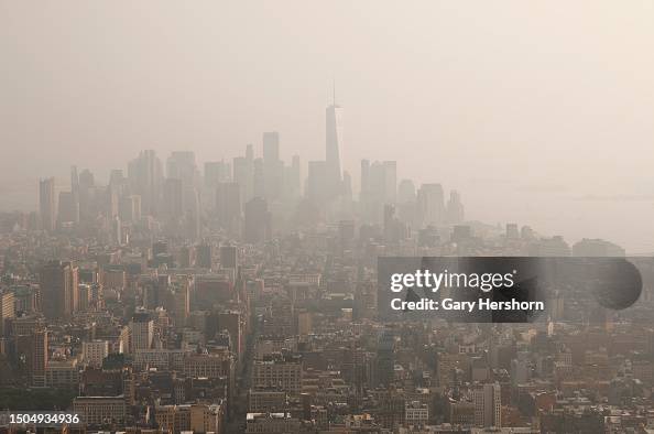 Smoke Shrouds Buildings in New York City Smoke Shrouds Buildings in New York City
