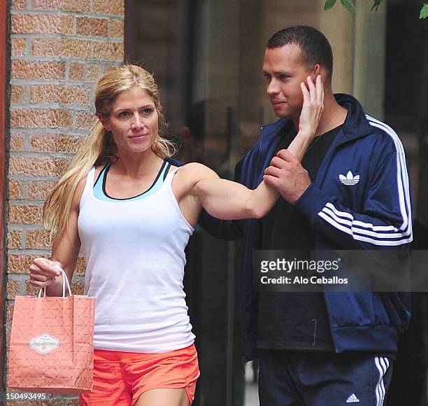 Alex Rodriguez and Torrie Wilson are seen in the West Village on August 19, 2012 in New York City.