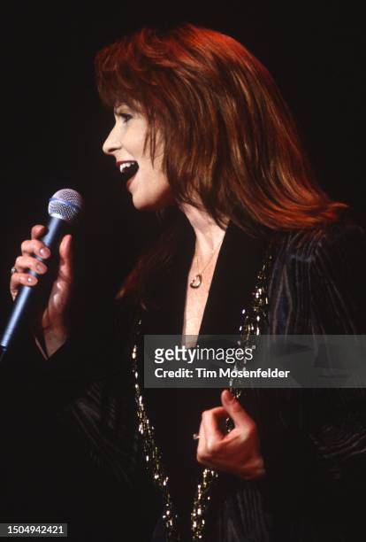 Patty Loveless performs at Shoreline Amphitheatre on September 18, 1993 in Mountain View, California.