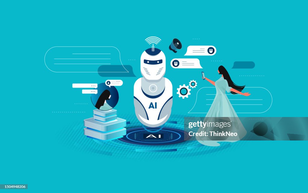 Chat Bot Assitance Chat Bot Robot Virtual Assistance Artificial Intelligence Concept High ...