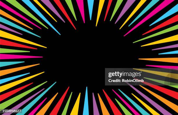 colorful burst ackground - fire explosion on black stock illustrations
