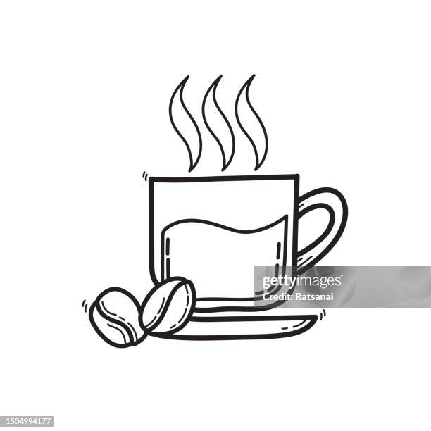 coffee - cafe table close up stock illustrations