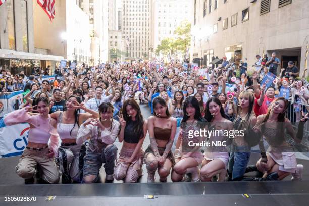 Twice performs live on the plaza on Wednesday, July 5, 2023 --
