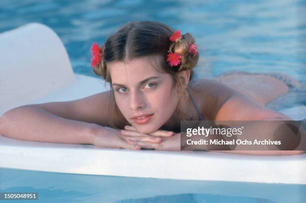 Actress Nastassja Kinski poses for a portrait at home in the Hollywood Hills in May 1977 in Los Angeles, California.