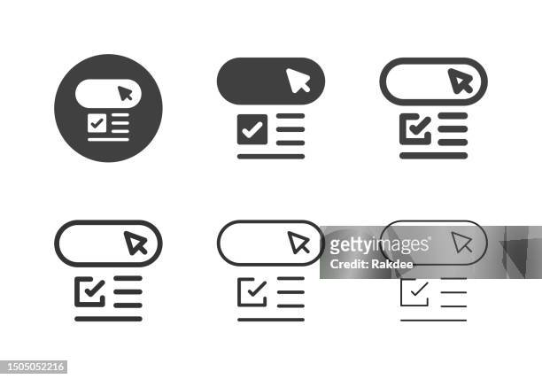 online content icons - multi series - web address stock illustrations