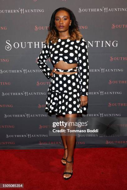 Imani Hakim attends the “A Southern Haunting” Film Premiere at Fine Arts Theatre on June 29, 2023 in Beverly Hills, California.