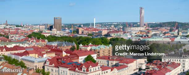 panoramic view of gothenburg - gothenburg stock pictures, royalty-free photos & images