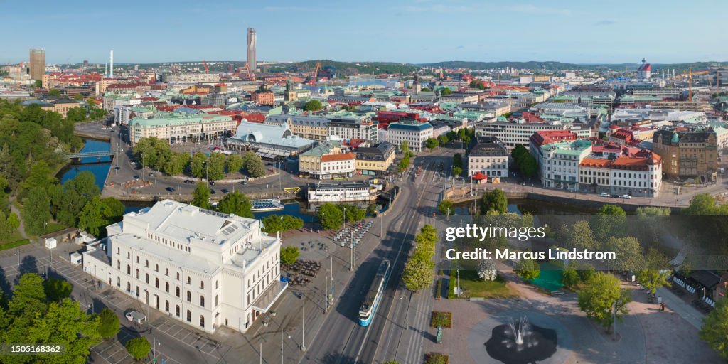 Aerial view of downtown Gothenburg