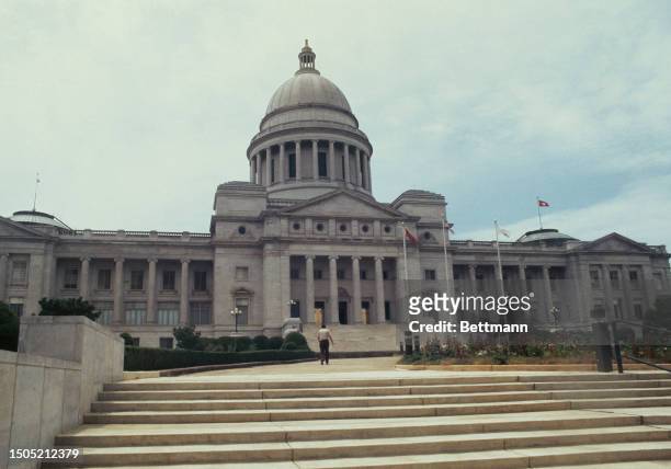 Exterior view of the State Capitol Building in Little Rock, Arkansas, 1976.