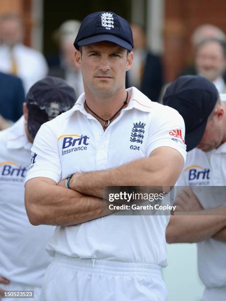 England captain Andrew Strauss reacts after losing the 3rd Investec Test match between England and South Africa at Lord's Cricket Ground on August...