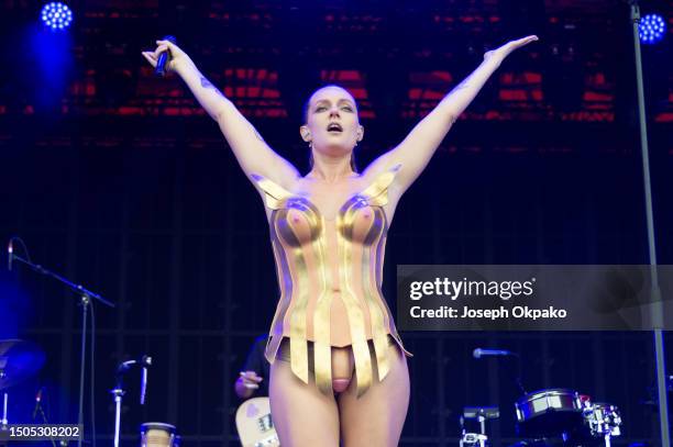 Tove Lo performs at Roskilde Festival 2023 on June 29, 2023 in Roskilde, Denmark.