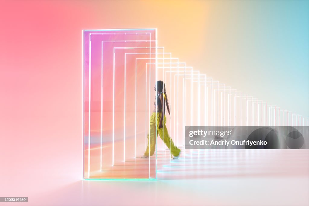Walking Through Metaverse Portal High-Res Stock Photo - Getty Images
