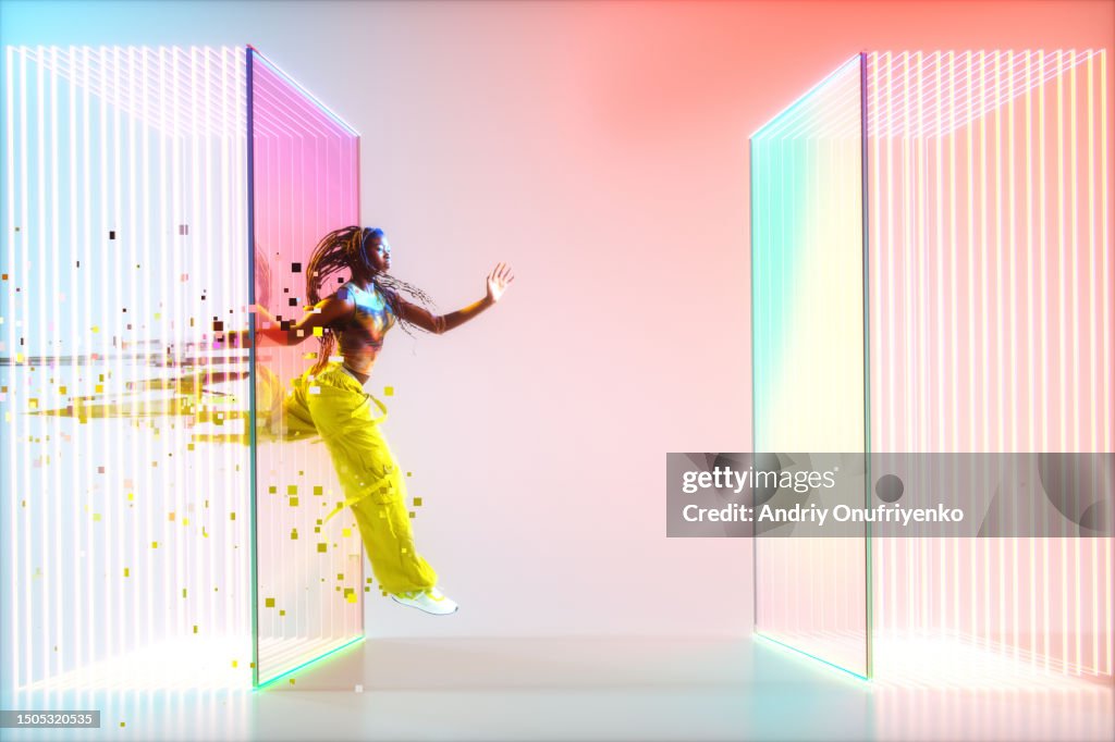 Walking through metaverse portal