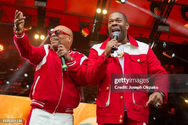 Spliff Star and Busta Rhymes perform at Roskilde Festival 2023 on June 29, 2023 in Roskilde, Denmark.