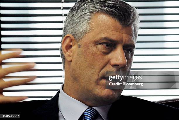 Hashim Thaci, Kosovo's prime minister, speaks during an interview in New York, U.S., on Monday, Aug. 20, 2012. Kosovo, which declared independence...