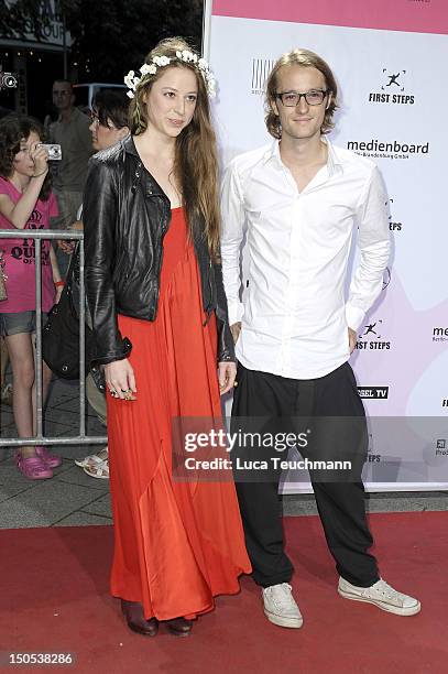 Sandra von Ruffin and Oscar Flint attend the 'First Step Awards 2012' in the Stage Theater Potsdamer Platz on August 20, 2012 in Berlin, Germany.