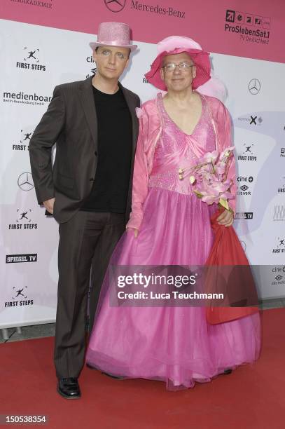 Oliver Sechting and Rosa von Praunheim attends the 'First Step Awards 2012' in the Stage Theater Potsdamer Platz on August 20, 2012 in Berlin,...