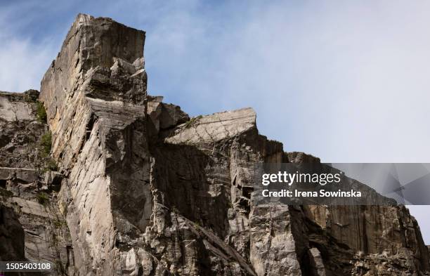 pulpit rock - preikestolen norway stock pictures, royalty-free photos & images