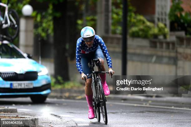 Chloe Dygert of The United States and Team Canyon//SRAM Racing sprints during the 34th Giro d'Italia Donne 2023, Stage 1 a 4.4km individual time...