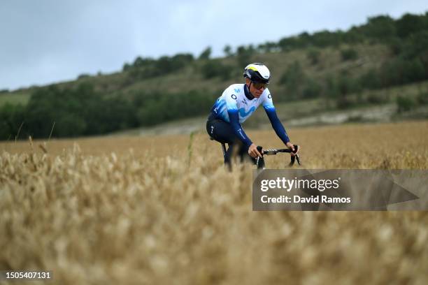 Enric Mas of Spain and Movistar Team during the Movistar Team training ahead of the 110th Tour de France 2023 on June 30, 2023 in Bilbao, Spain.