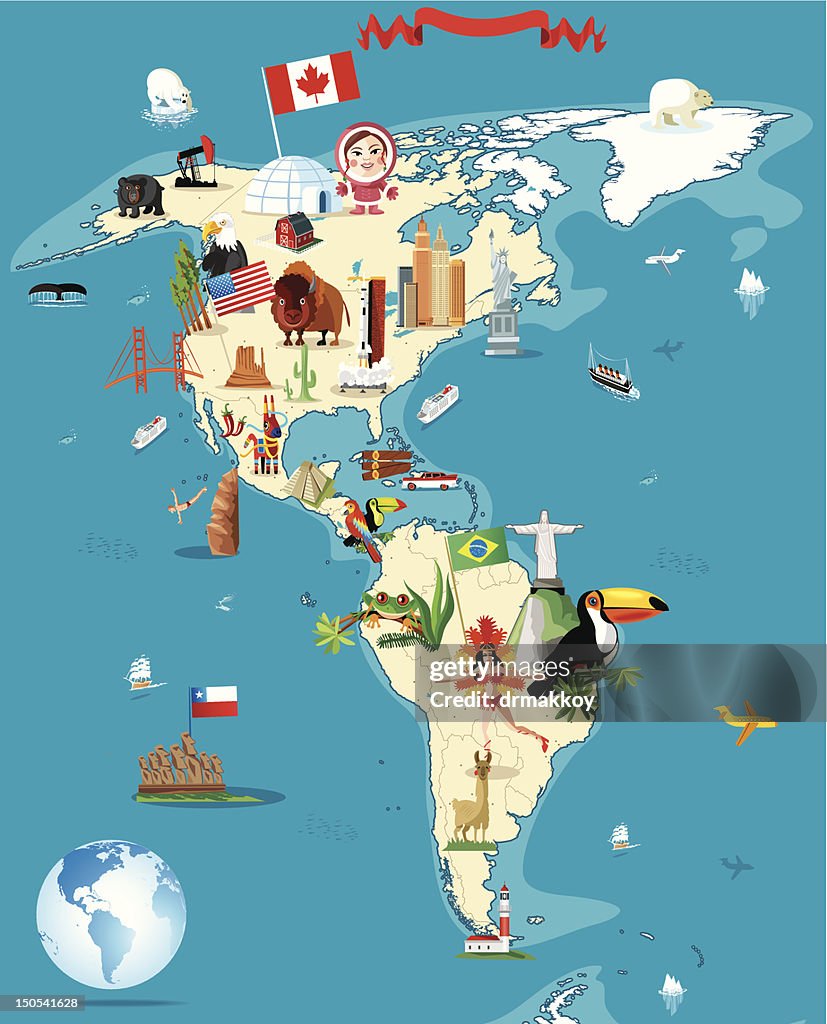 Mulher mapa da América