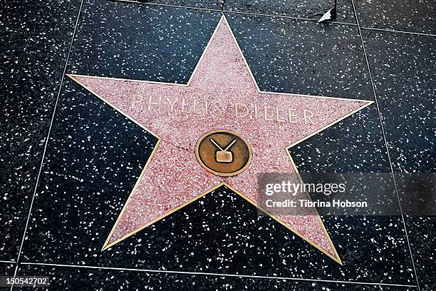 Phyllis Diller remembered on the Hollywood Walk of Fame on August 20, 2012 in Hollywood, California.