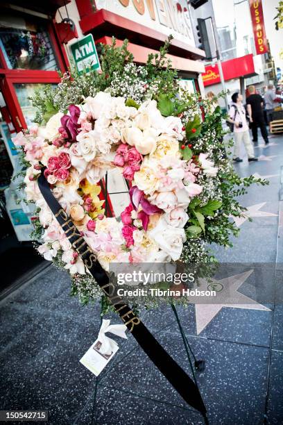 Phyllis Diller remembered on the Hollywood Walk of Fame on August 20, 2012 in Hollywood, California.
