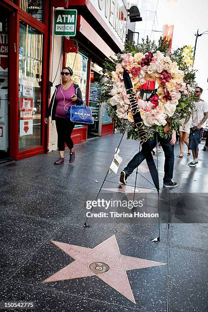 Phyllis Diller remembered on the Hollywood Walk of Fame on August 20, 2012 in Hollywood, California.