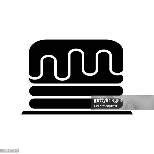 pancakes icon solid style. vector icon design element for web page, mobile app, ui, ux design - pancake stack stock illustrations