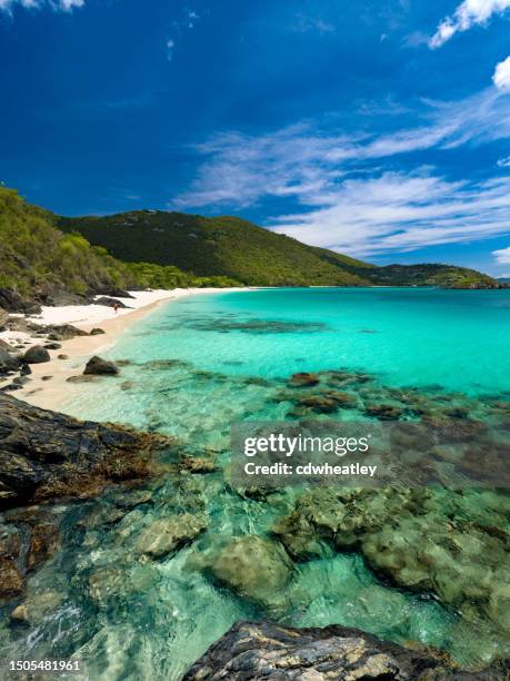 cinnamon bay, st. john - virgin islands national park stockfoto's en -beelden