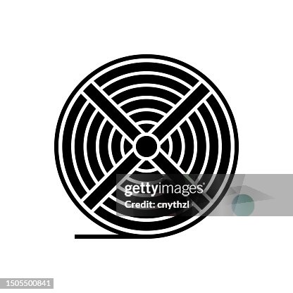 3D Printer Filament Icon Solid Style. Vector Icon Design Element for Web Page, Mobile App, UI, UX Design 3D Printer Filament Icon Solid Style. Vector Icon Design Element for Web Page, Mobile App, UI, UX Design