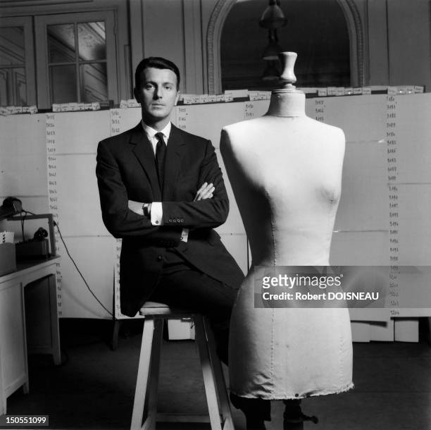 Portrait of French fashion designer Hubert de Givenchy, 1960 in France.