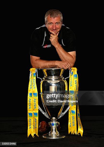 Lyn Jones, head coach of London Welsh poses during the Aviva Premiership Season Launch 2012-2013 at Twickenham Stadium on August 20, 2012 in London,...