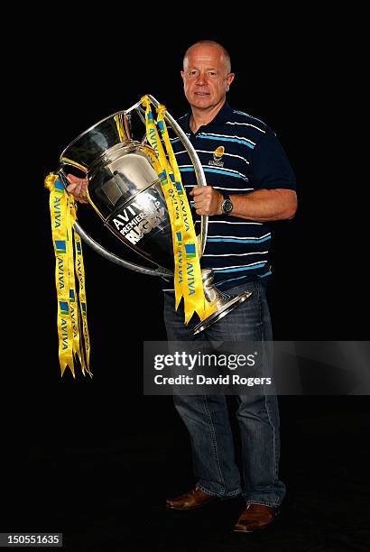 Richard Hill, head coach of Worcester Warriors poses during the Aviva Premiership Season Launch 2012-2013 at Twickenham Stadium on August 20, 2012 in...