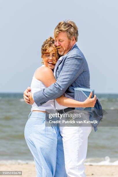 King Willem-Alexander of The Netherlands and Princess Alexia of The Netherlands attend the Dutch Royal Family Summer Photocall at Zuiderstrand on...