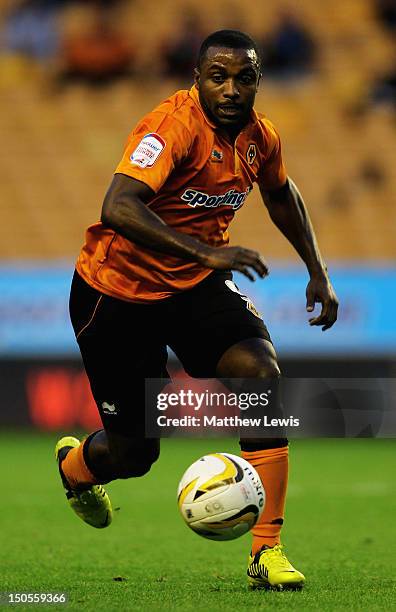 Sylvan Ebanks-Blake of Wolverhampton Wanderers in action during the npower Championship match between Wolverhampton Wanderers and Barnsley at...