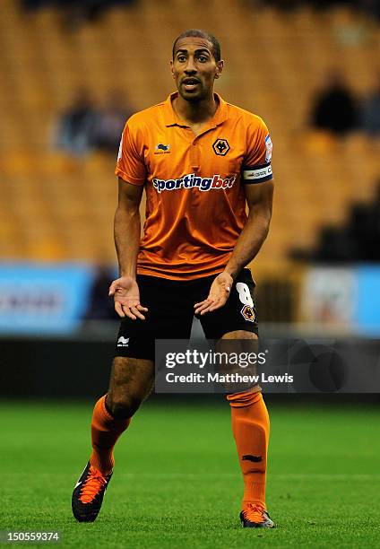 Karl Henry of Wolverhampton Wanderers in action during the npower Championship match between Wolverhampton Wanderers and Barnsley at Molineux on...