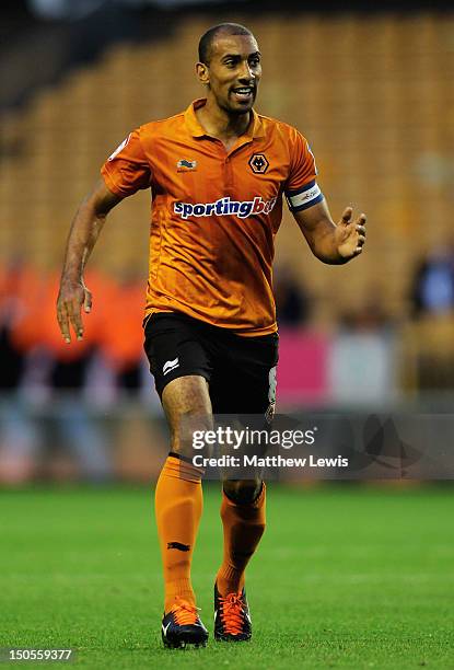 Karl Henry of Wolverhampton Wanderers in action during the npower Championship match between Wolverhampton Wanderers and Barnsley at Molineux on...