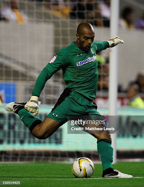 Carl Ikeme of Wolverhampton Wanderers in action during the npower Championship match between Wolverhampton Wanderers and Barnsley at Molineux on...