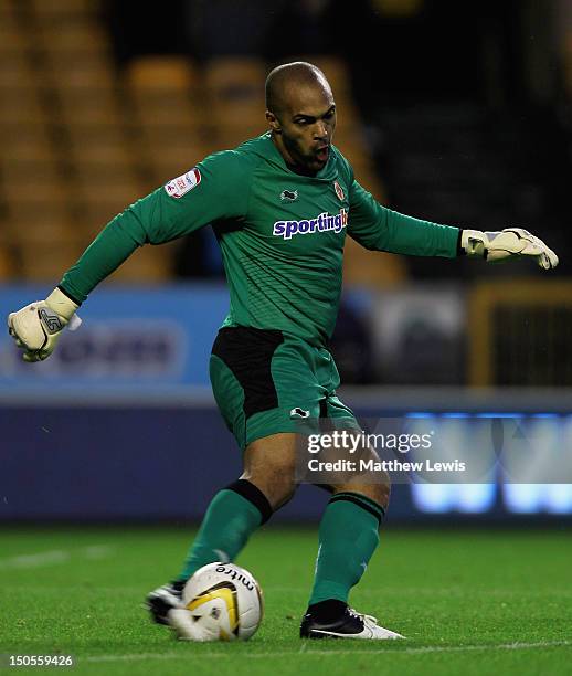 Carl Ikeme of Wolverhampton Wanderers in action during the npower Championship match between Wolverhampton Wanderers and Barnsley at Molineux on...