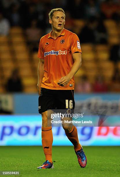 Christophe Berra of Wolverhampton Wanderers in action during the npower Championship match between Wolverhampton Wanderers and Barnsley at Molineux...