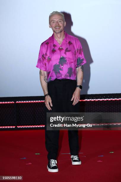 Actor Simon Pegg attends a Press Conference of the Korea Premiere of "Mission: Impossible - Dead Reckoning Part One" at the Lotte Cinema World Tower...