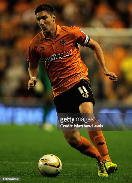 Stephen Ward of Wolverhampton Wanderers in action during the npower Championship match between Wolverhampton Wanderers and Barnsley at Molineux on...